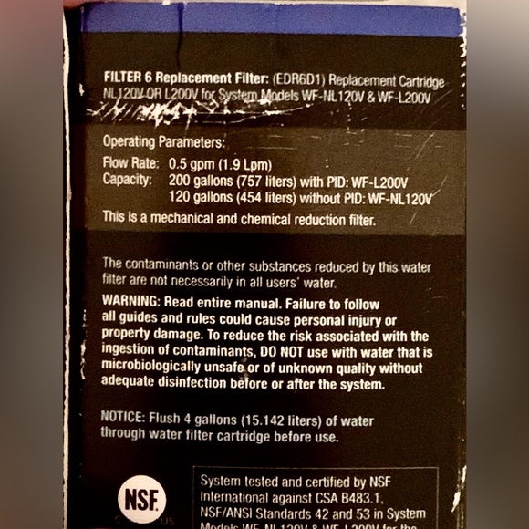 Everydrop Refrigerator Water Filter 6, model EDR6D1. NIB. - Picture 3 of 4